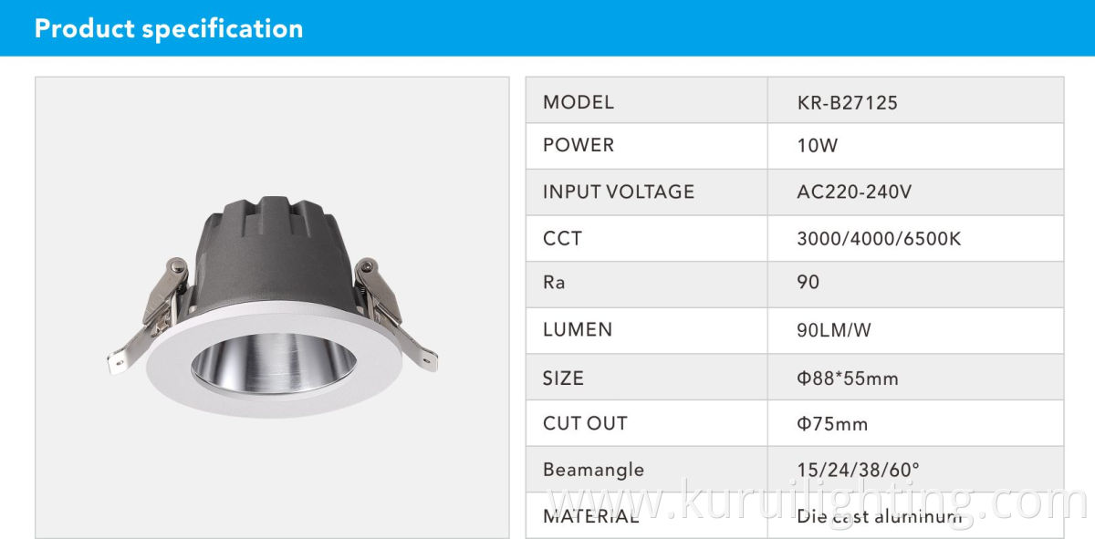 10W LED Downlight